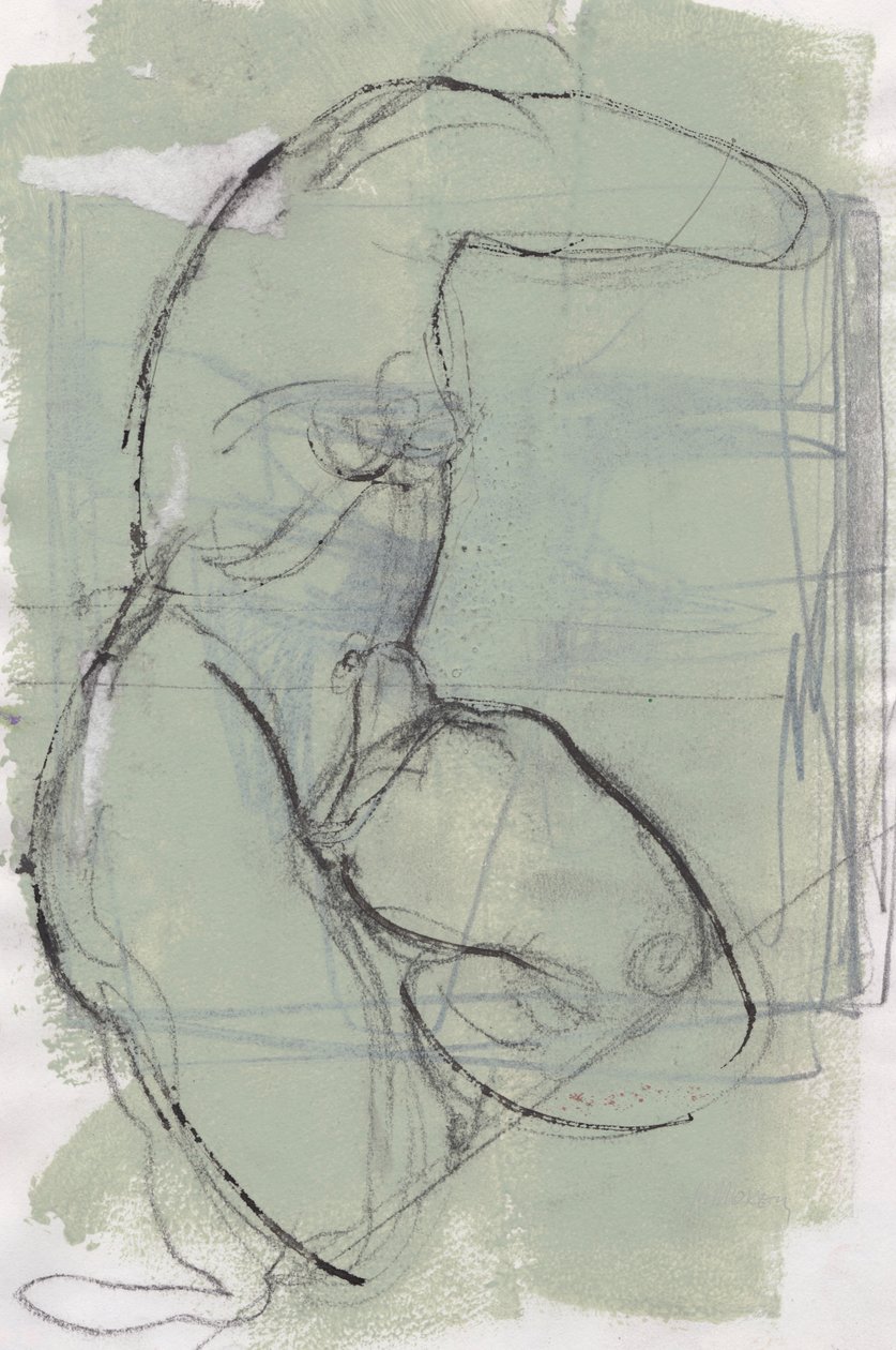Sketchbook 13, 2024 (pintura al temple, carboncillo sobre papel) de Madgalena Morey