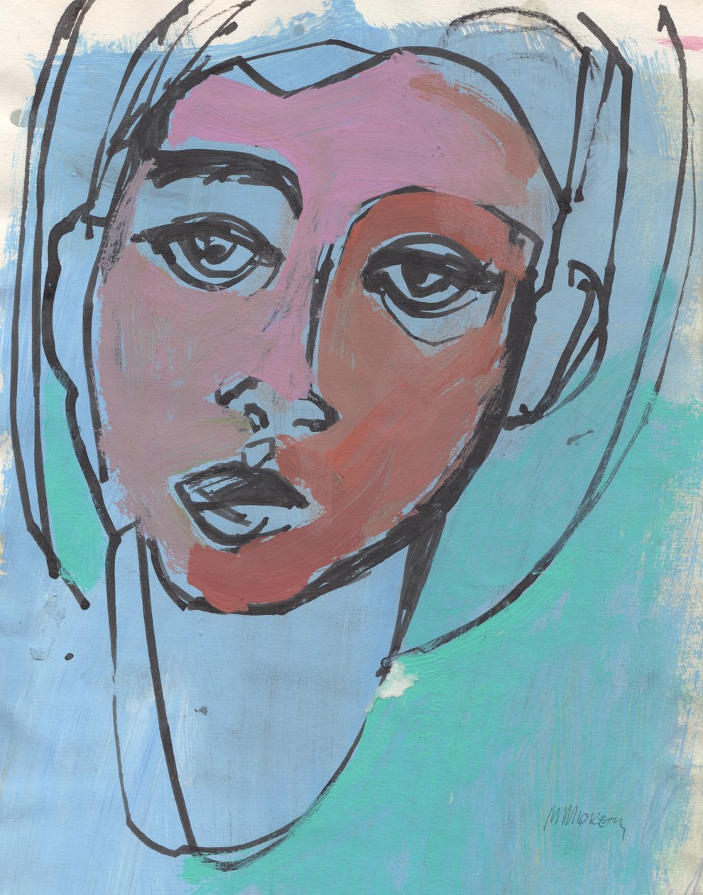 Sketchbook 21, 2024 (pintura al temple, tinta sobre papel) de Madgalena Morey