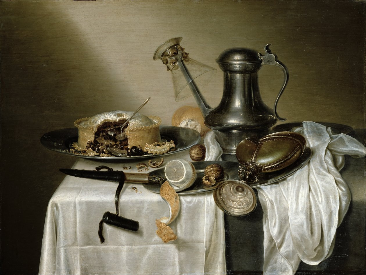 El pastel de trufa, 1644 de Maerten Boelema de Stomme