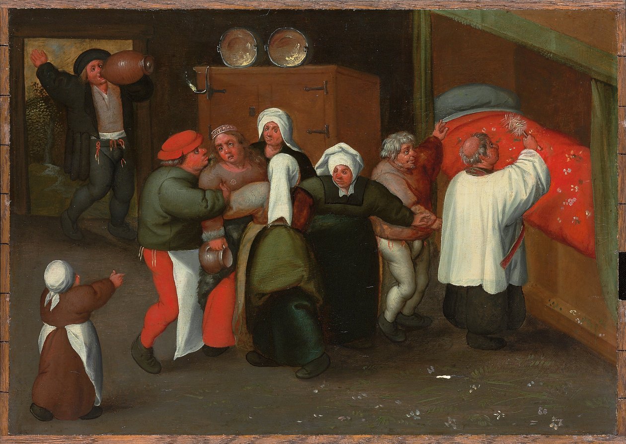 La bendición del matrimonio de Maerten van Cleve