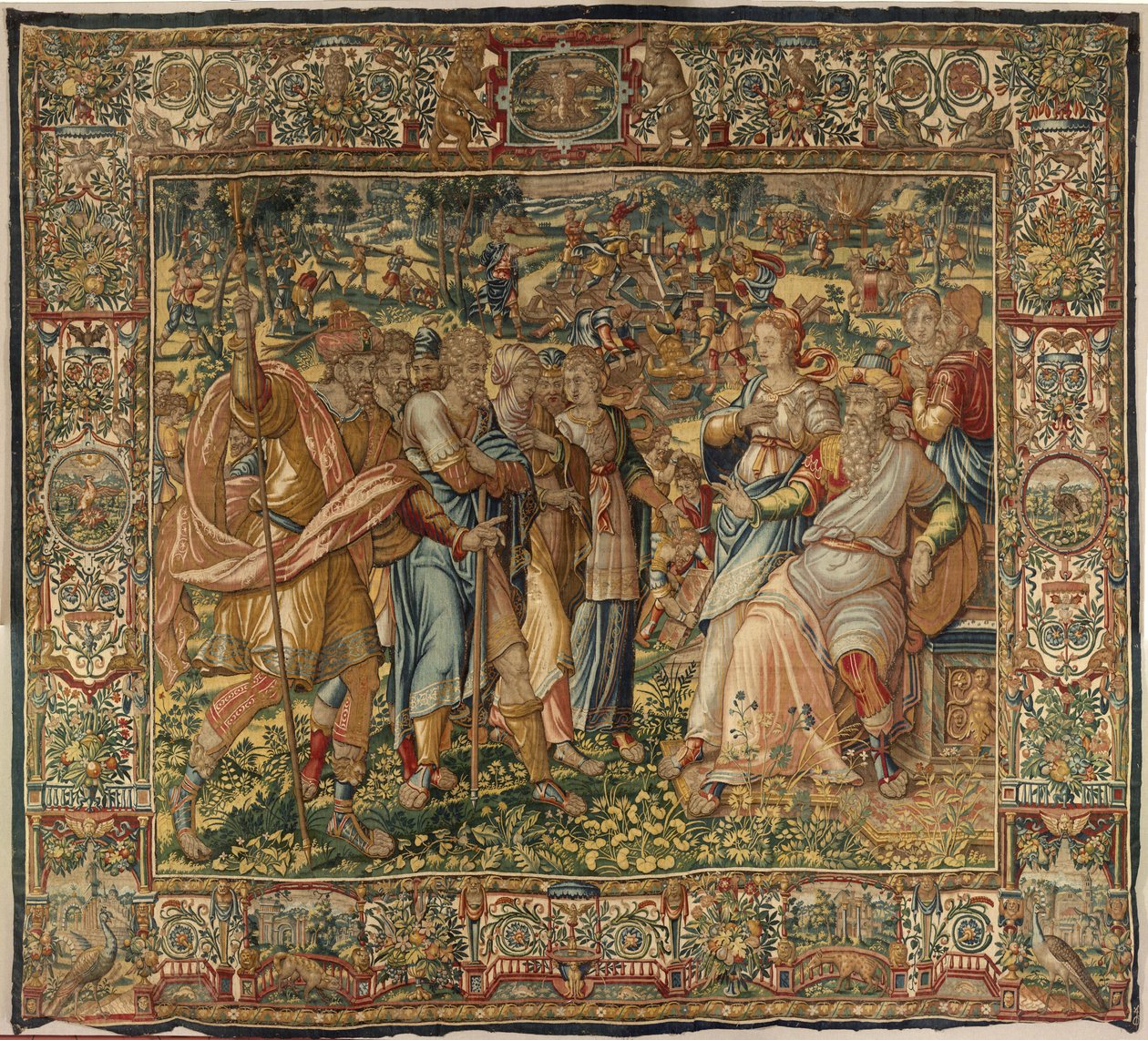 Historia de Gedeón, finales del siglo XVI (seda y lana) de Maerten van Heemskerck
