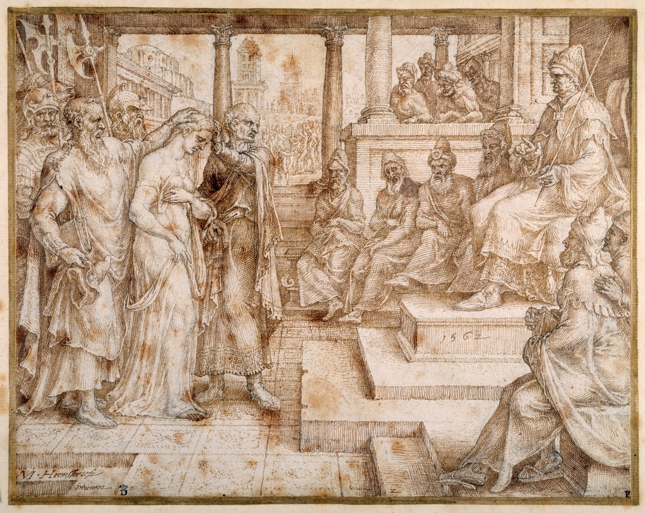 Susana acusada por los ancianos de Maerten van Heemskerck