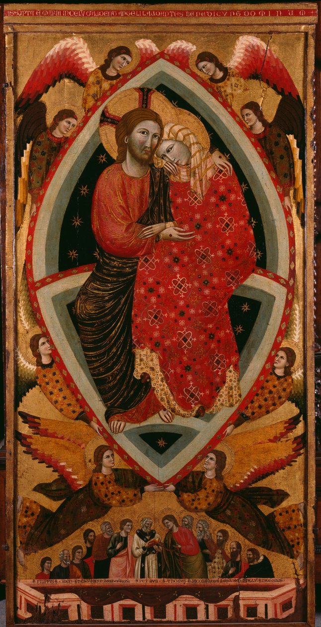 Tríptico de la Virgen, panel central de Maestro di Cesi