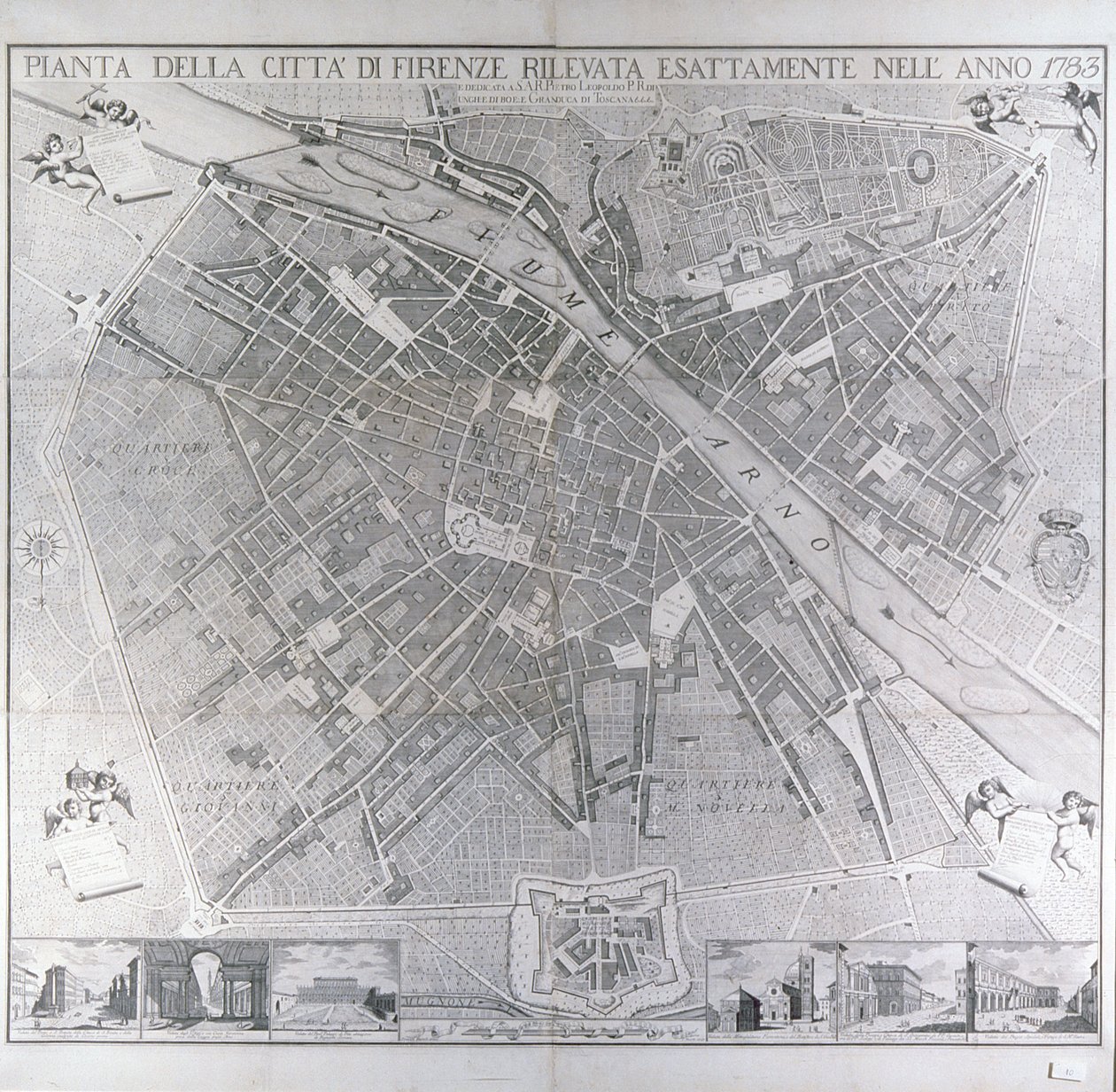 Mapa de Florencia, 1783 de Magnelli