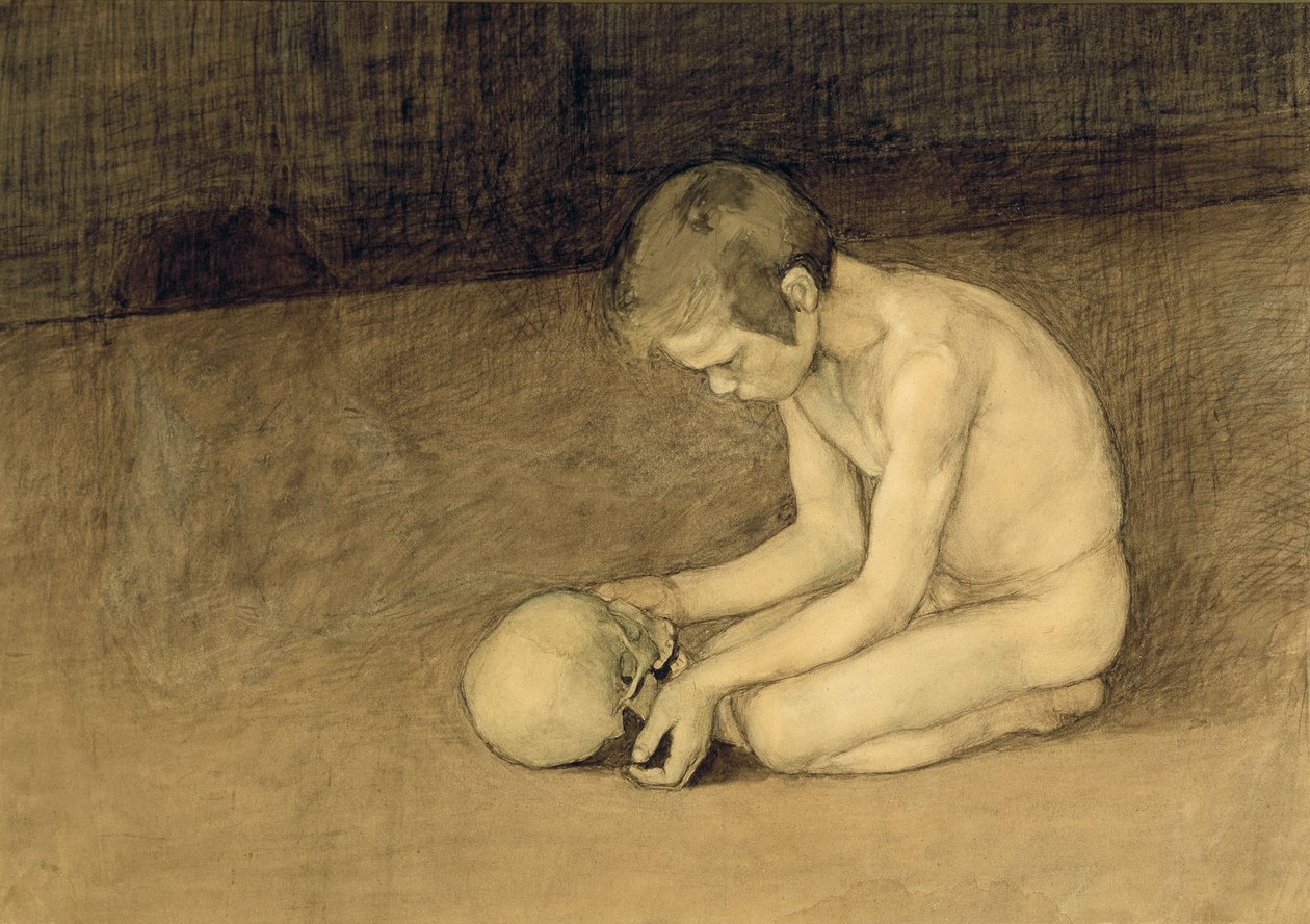 Niño con Calavera de Magnus Enckell