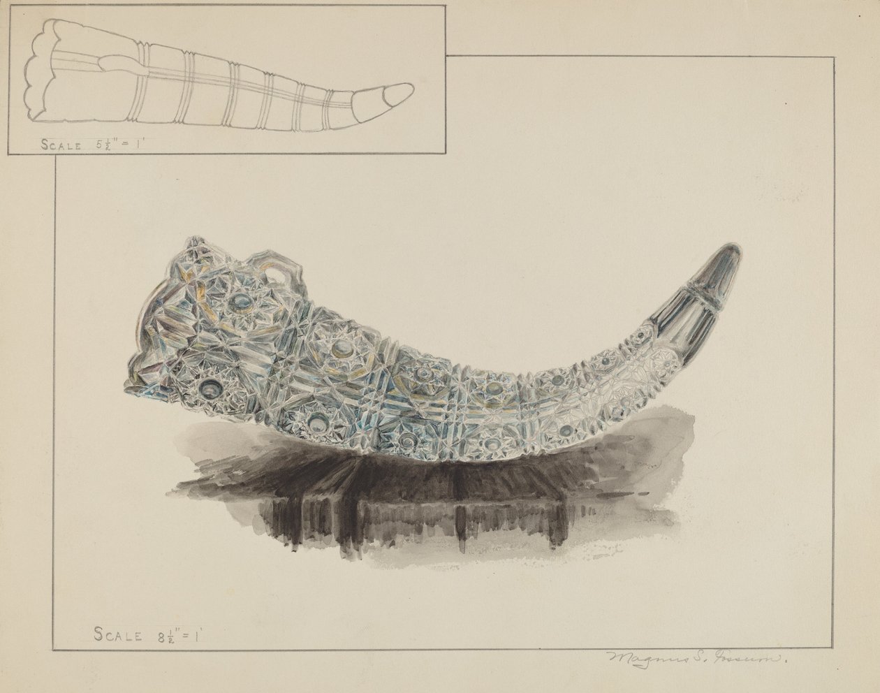 Portaflores de vidrio, c. 1936 de Magnus S. Fossum