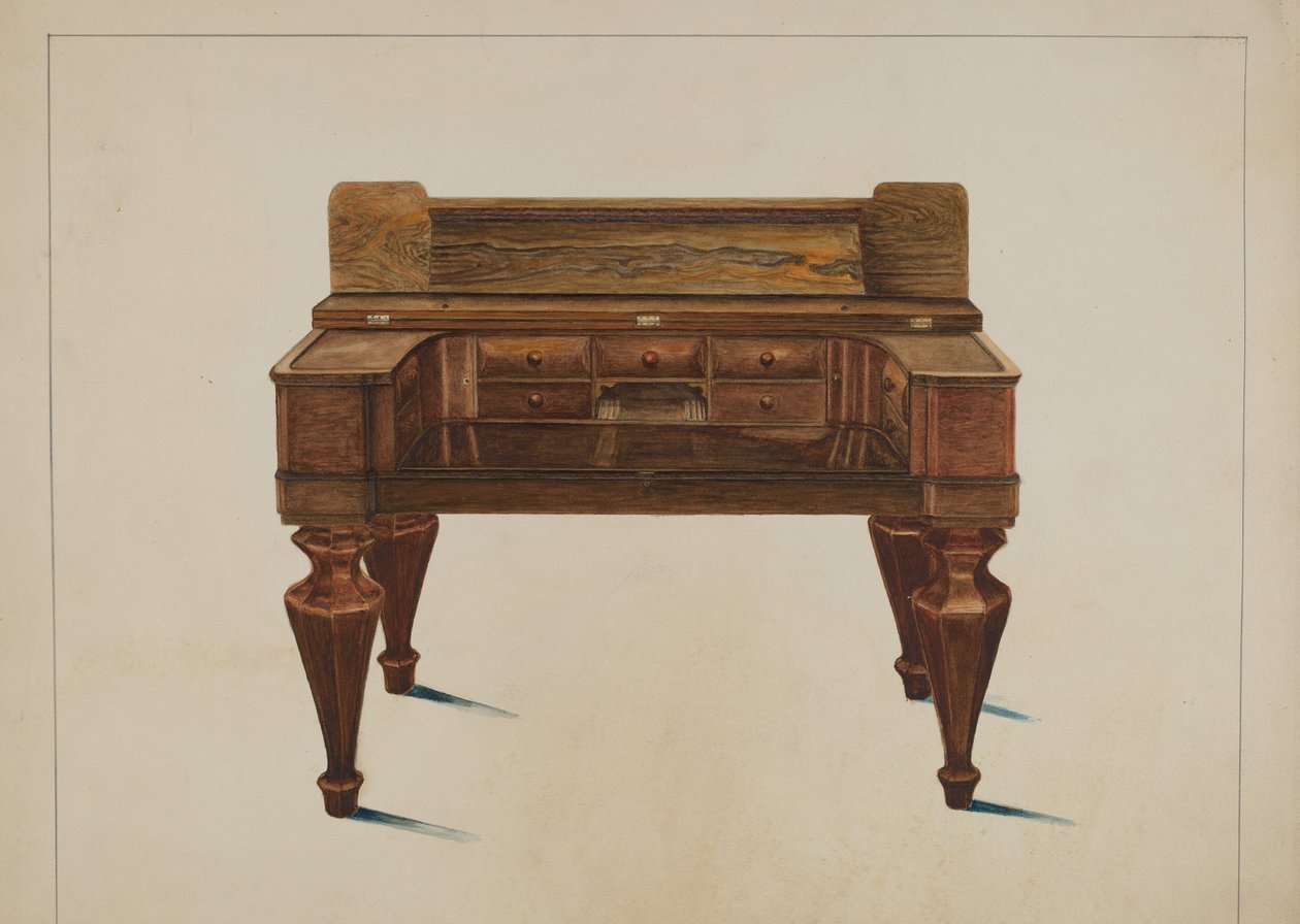 Melodeón convertido en escritorio, c. 1937 de Magnus S. Fossum