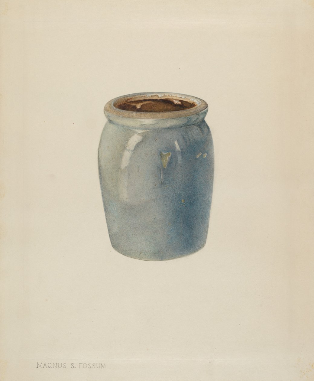 Tarro de mermelada de cerámica, c. 1938 de Magnus S. Fossum
