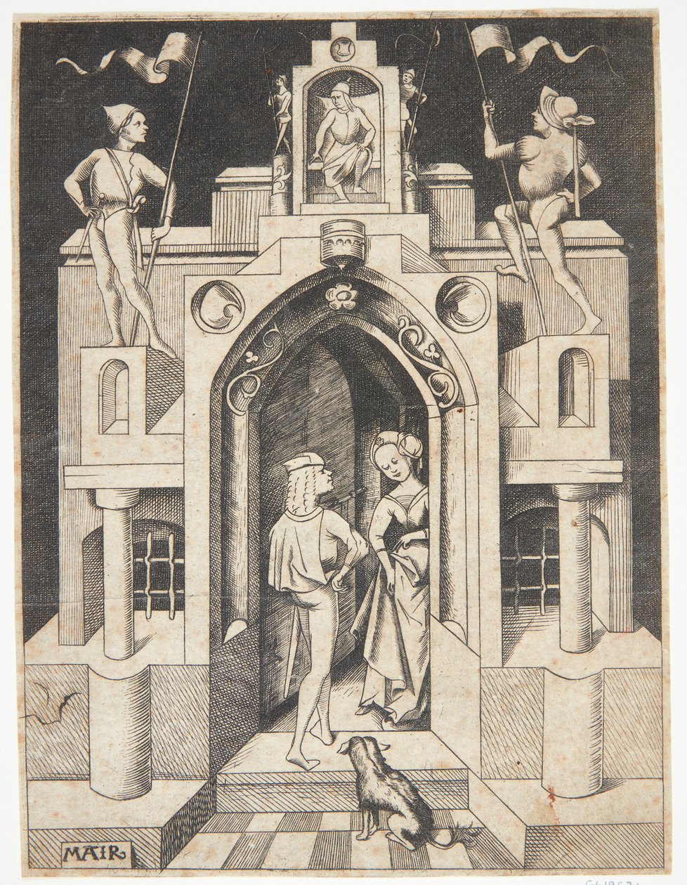 Danés: Bienvenida en una puerta de Mair von Landshut