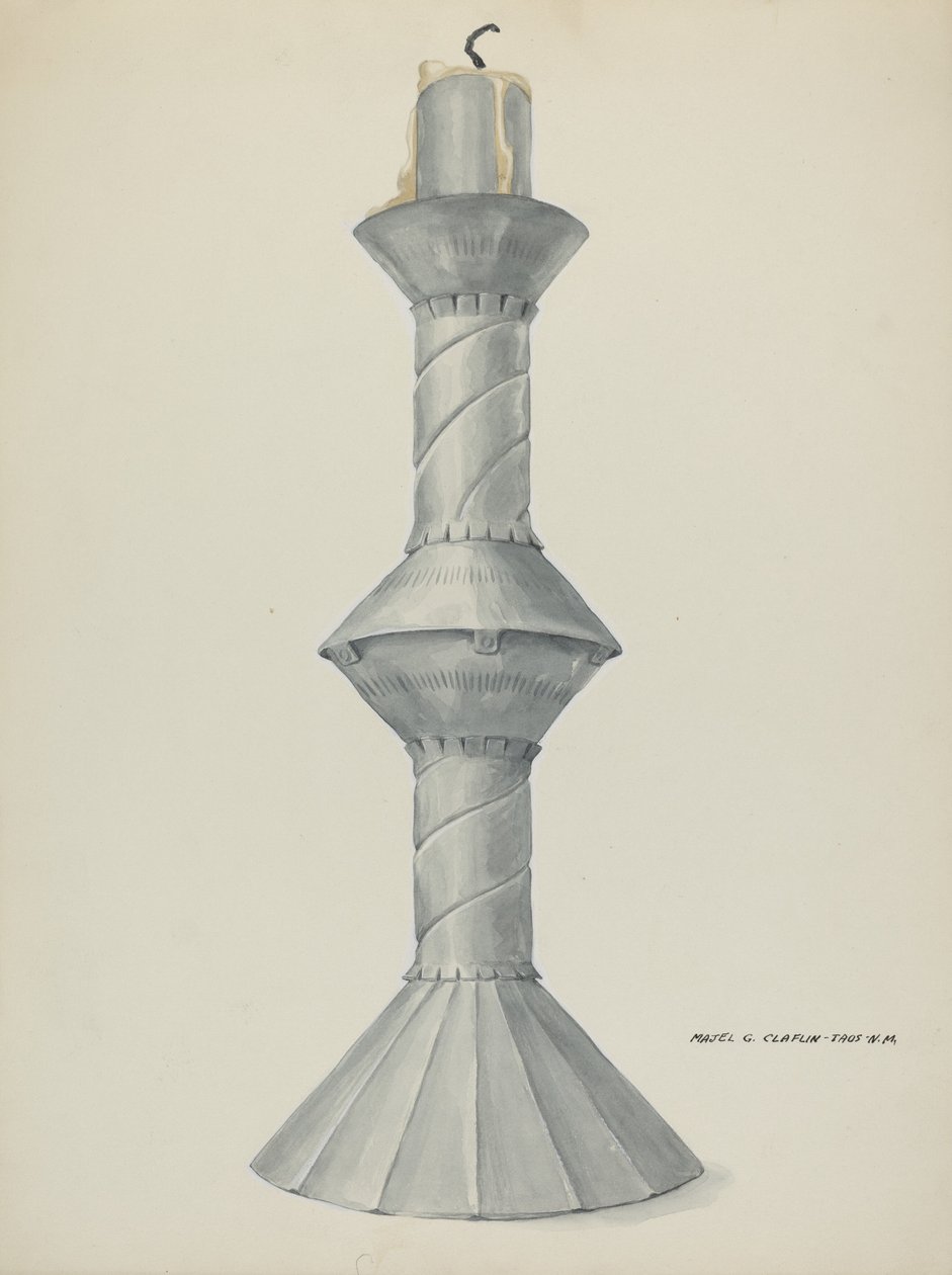 Candelabro de altar penitente, c. 1937 de Majel G. Claflin