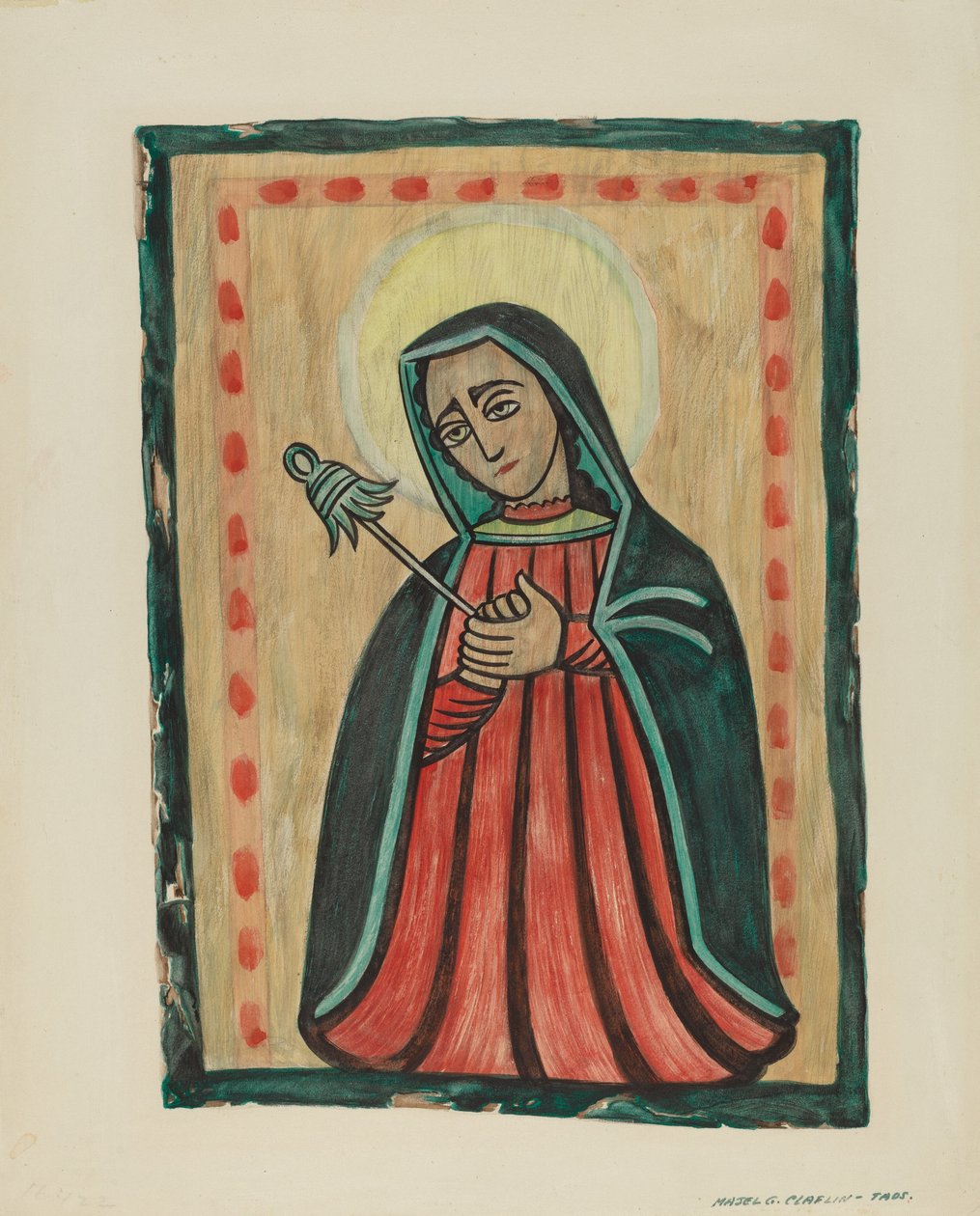 Retablo-Nuestra Señora de los Siete Dolores, c. 1938 de Majel G. Claflin