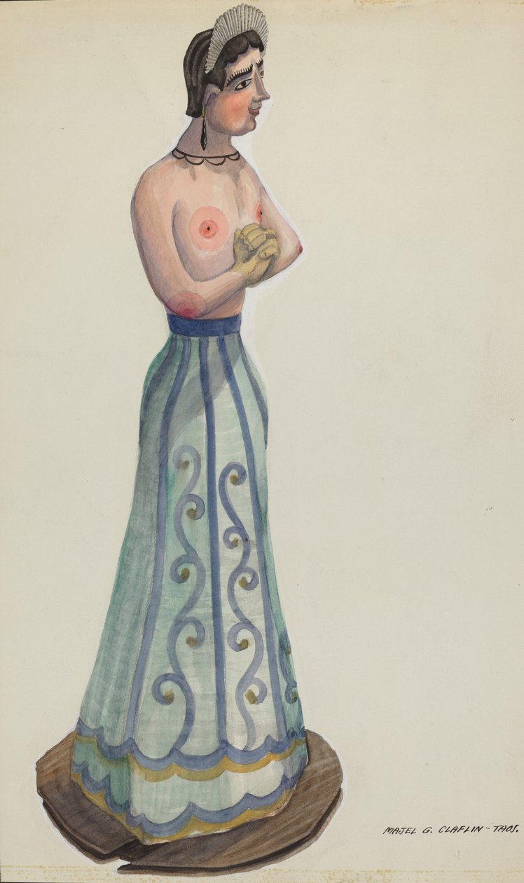 Santa, una de las ocho vírgenes (vista lateral) de Majel G. Claflin