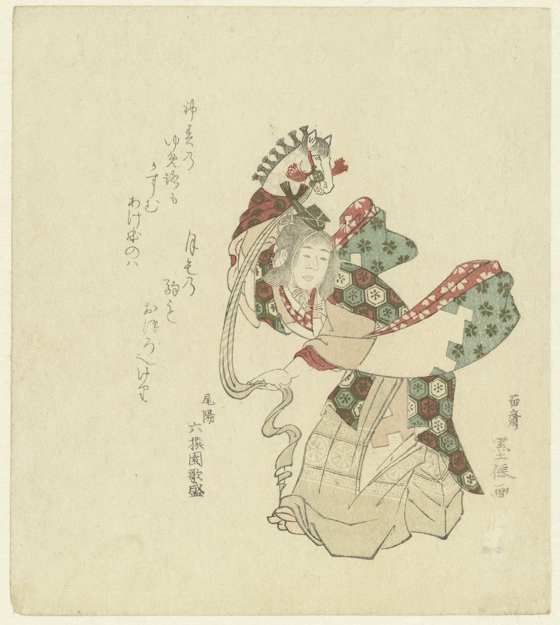 El baile del caballo de batalla de Maki Bokusen
