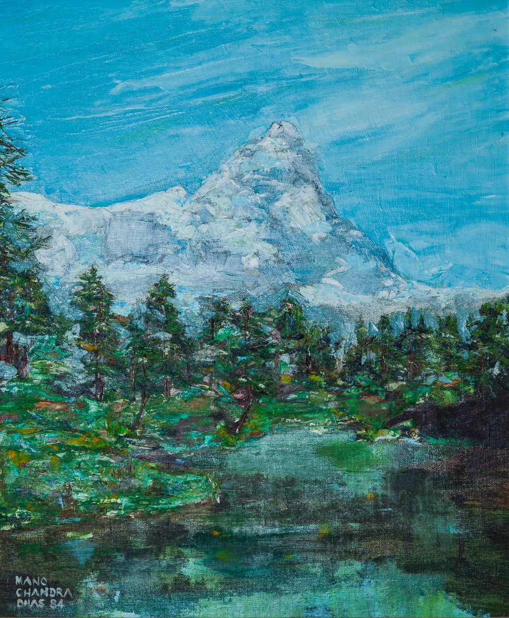 Mont Blanc o Monte Bianco desde el lado italiano de Mano Chandra Dhas