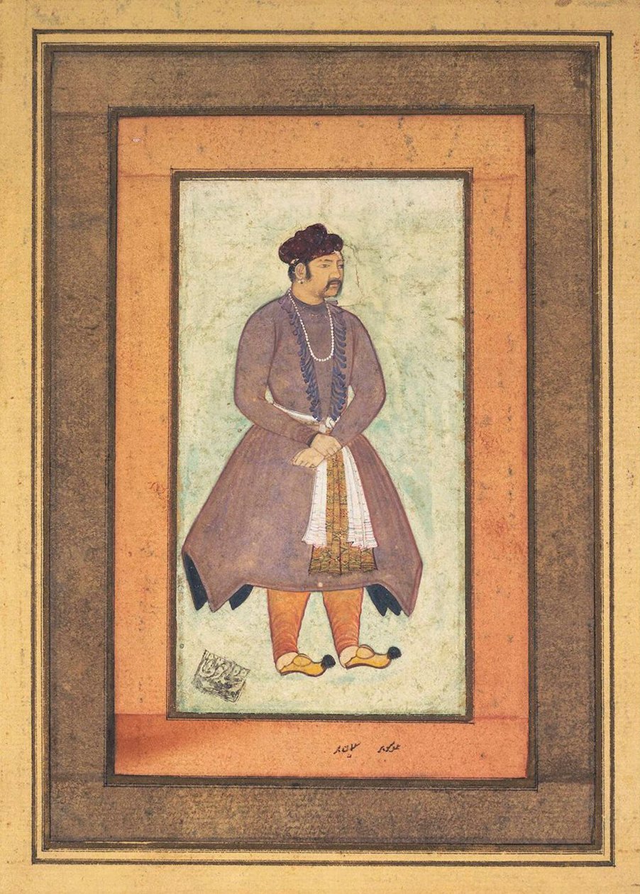 Retrato de Akbar el Grande 1542-1605, Emperador Mughal, segunda mitad del siglo XVI de Manohar