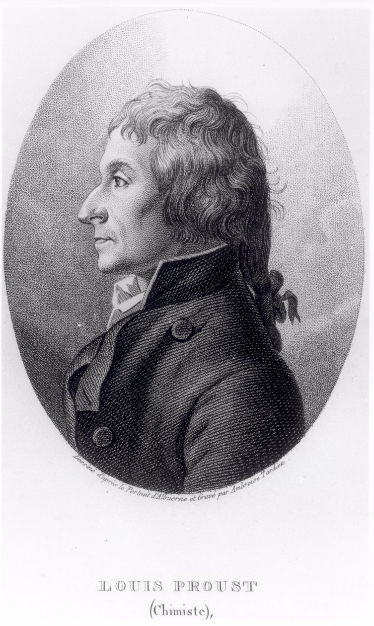 Joseph Louis Proust (1754-1826) grabado por Ambroise Tardieu (1788-1841) de Manuel Albuerne