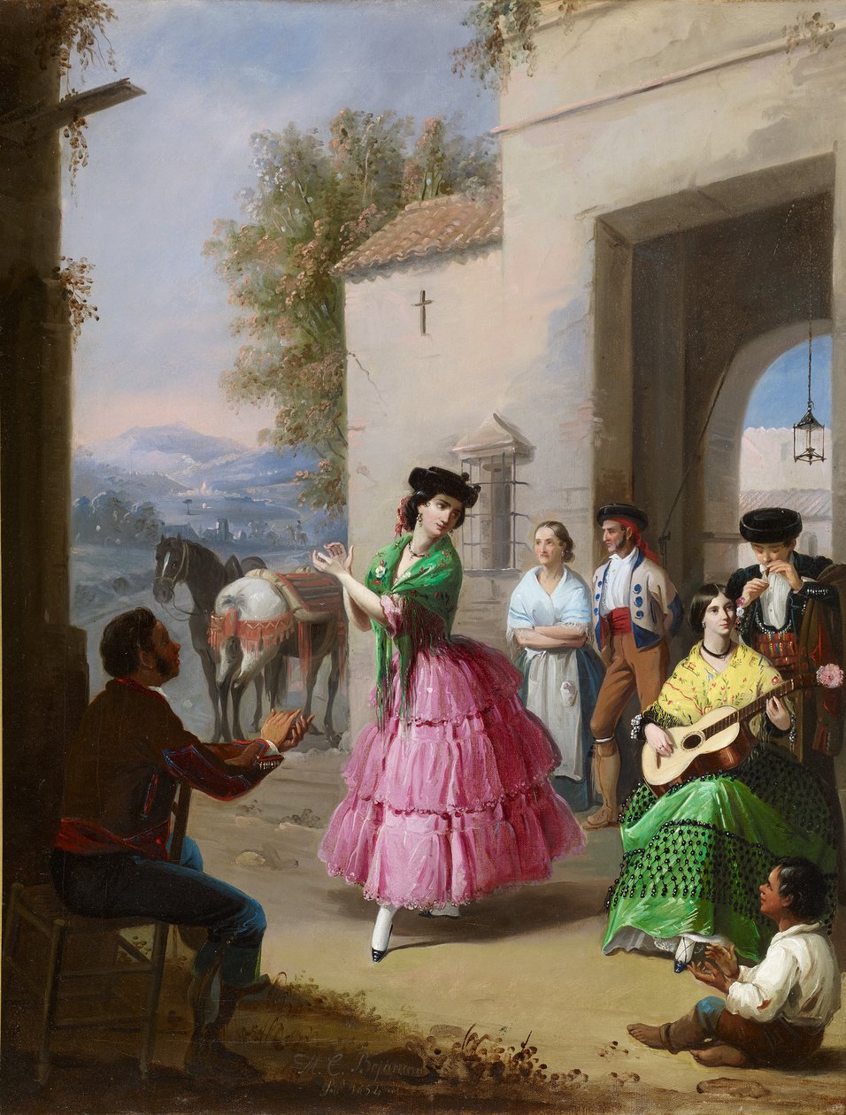 Vítores a las puertas de la granja de Manuel Cabral y Aguado Bejarano