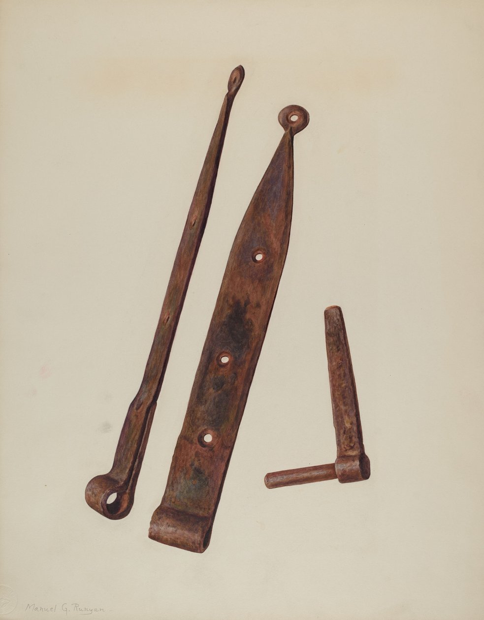 Bisagras y cerrojo, c. 1939 de Manuel G. Runyan