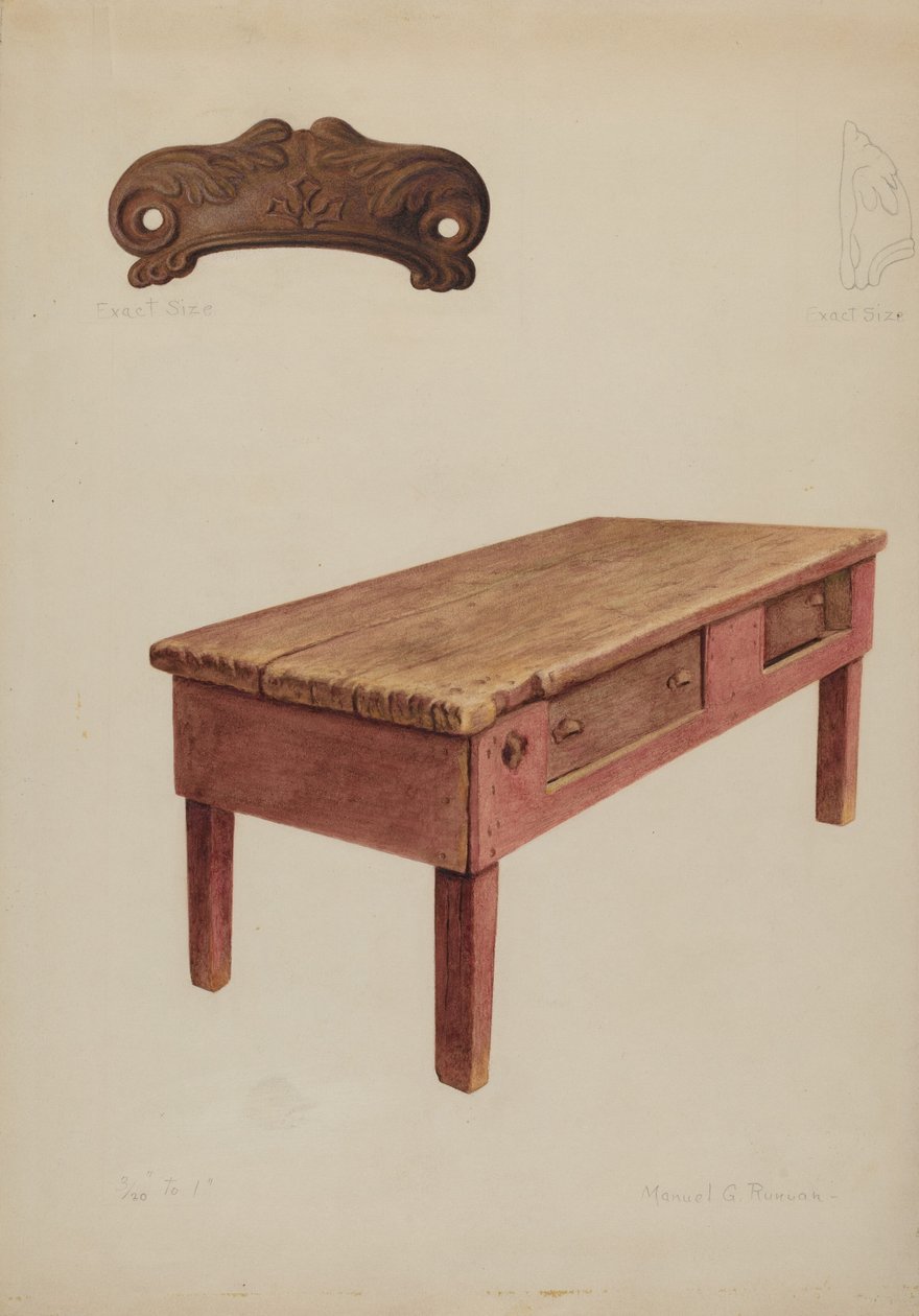 Banco del sastre, c. 1938 de Manuel G. Runyan