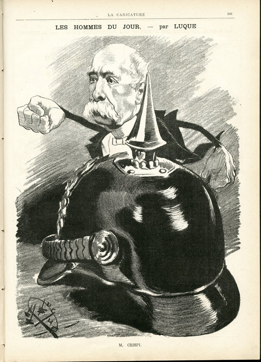 Ilustración de Manuel Luque en La Caricature (1880) de Manuel Luque