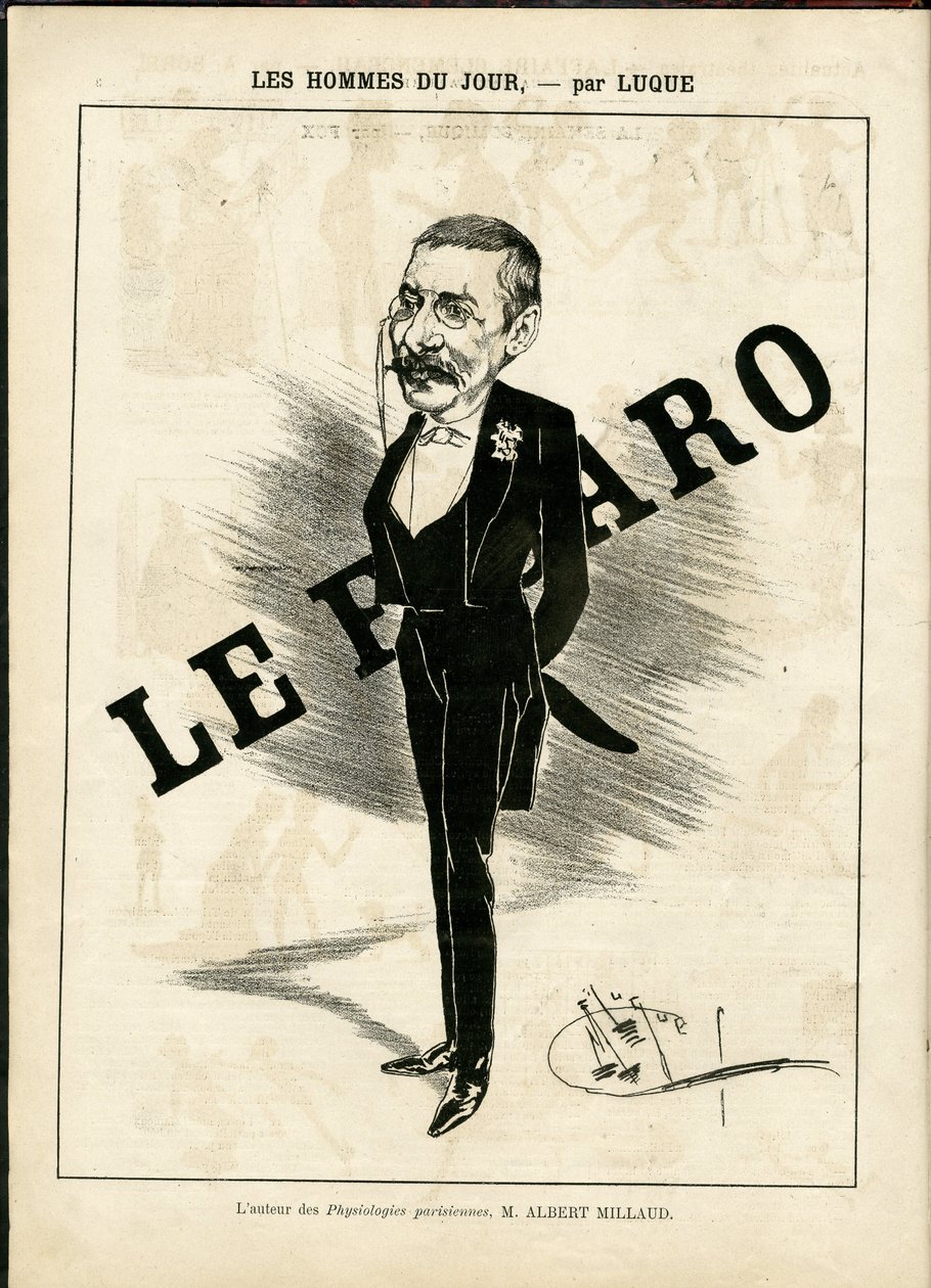 Ilustración de Manuel Luque en La Caricature (1880) de Manuel Luque