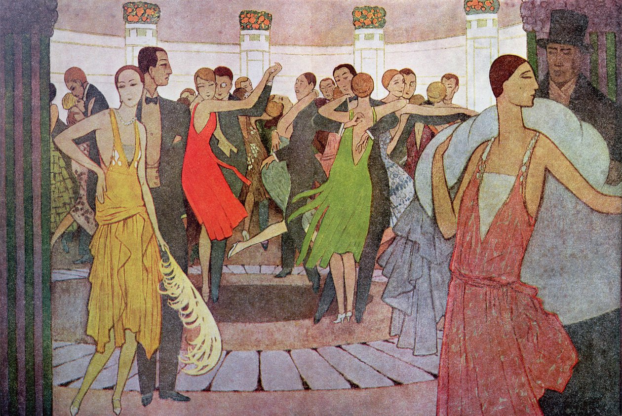 París de noche, un club de baile en Montmartre, de 