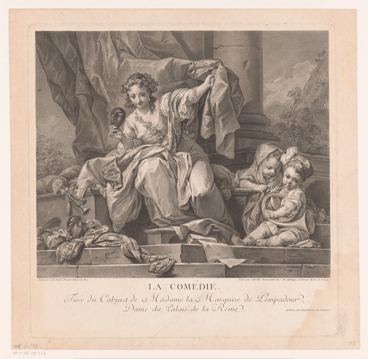 Alegoría de la comedia La comedia (título sobre objeto) de Manuel Salvador Carmona