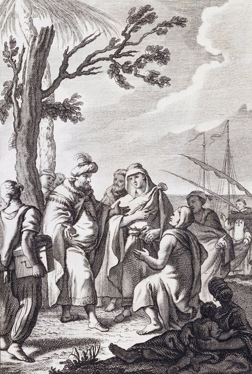 Ilustración para "El Tratado de Argel" de Miguel de Cervantes de Manuel de la Cruz y Cano