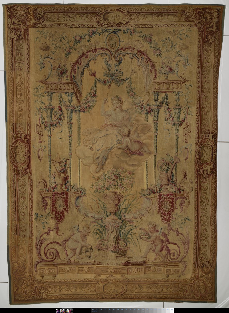Tapiz que representa a Venus, simbolizando la primavera de Manufacture Royale des Gobelins