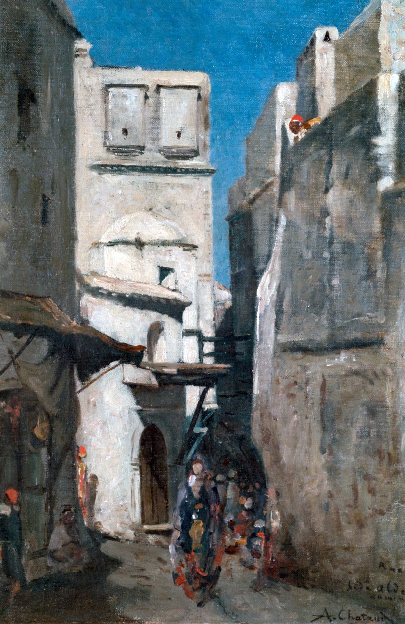 Calle en Argel, c1864-1892 de Marc Alfred Chataud
