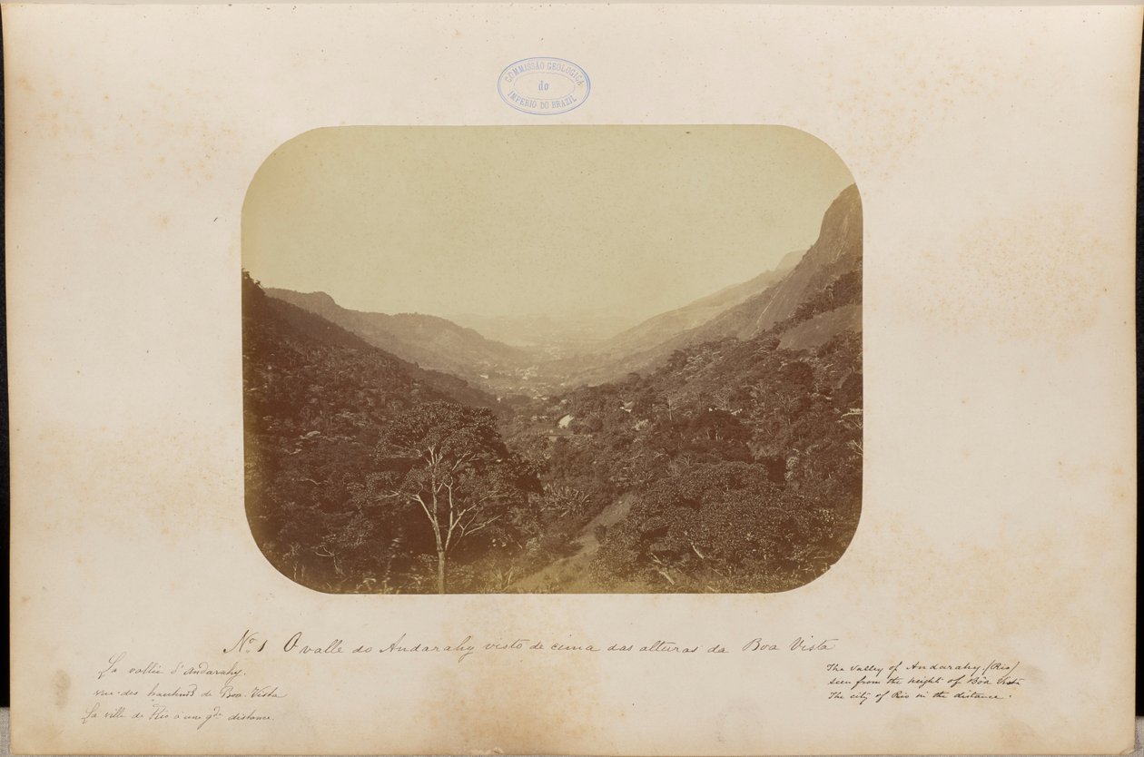 El valle de Andarahy visto desde arriba de las alternas de Boa Vista de Marc Ferrez
