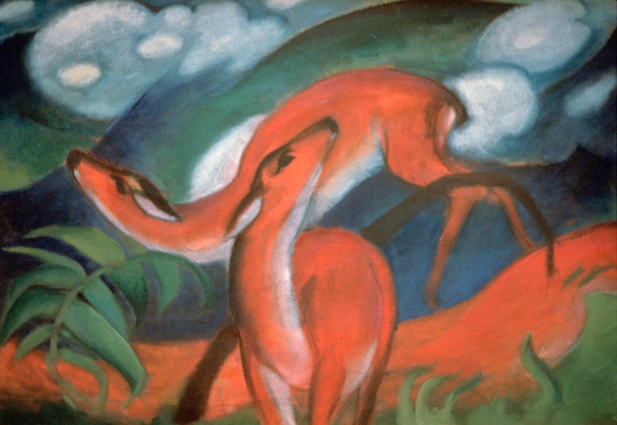 Ciervo rojo II de Franz Marc