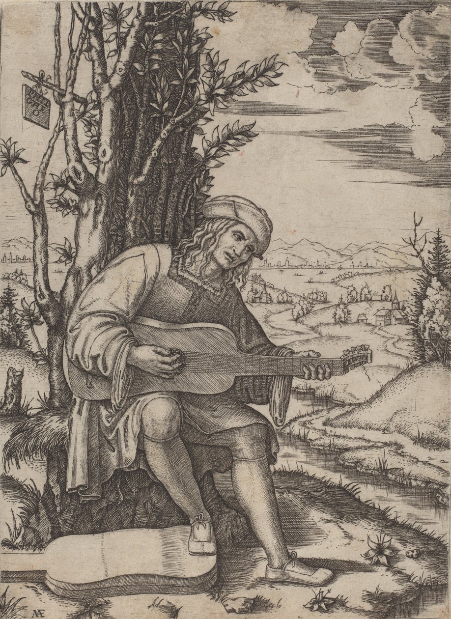 La guitarrista de Marcantonio Raimondi