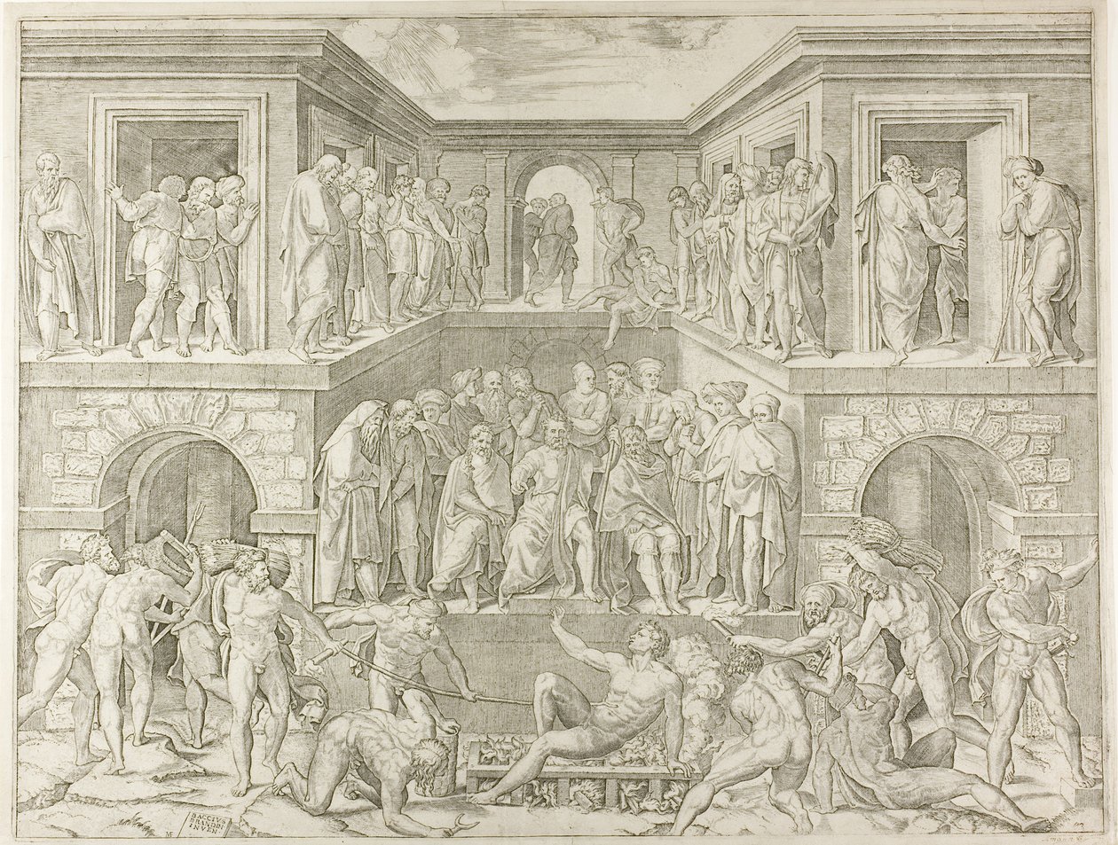 Martirio de San Lorenzo de Marcantonio Raimondi