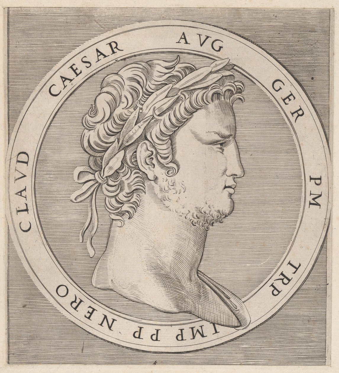 Speculum Romanae Magnificentiae: Nerón, de Los Doce Césares, ca. 1500-1534 de Marcantonio Raimondi