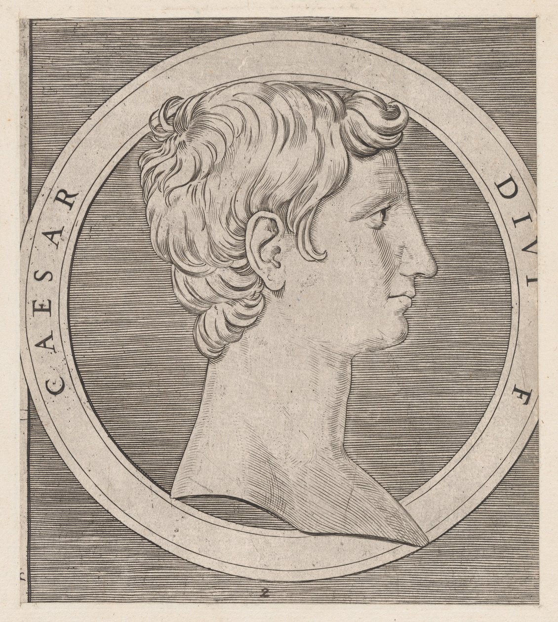 Speculum Romanae Magnificentiae: Octavio Augusto, de Los Doce Césares de Marcantonio Raimondi
