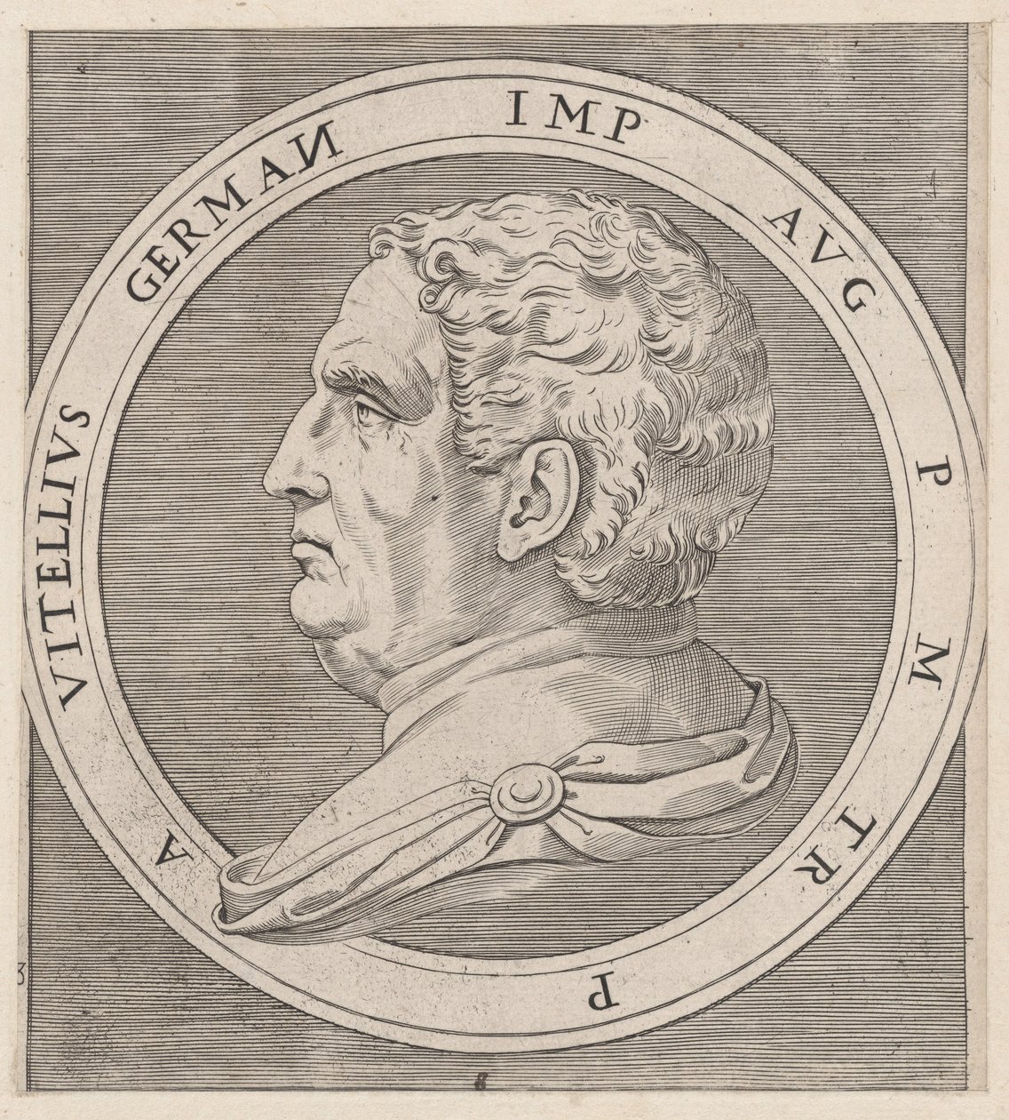 Speculum Romanae Magnificentiae: Vitellius, de Los Doce Césares, ca. 1500-1534 de Marcantonio Raimondi