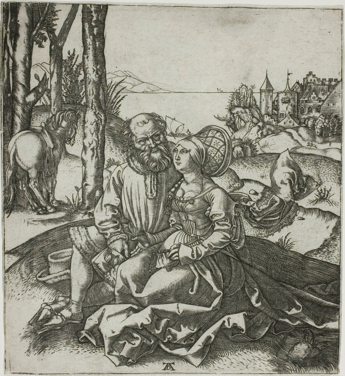 La pareja mal avenida (La oferta de amor) de Marcantonio Raimondi