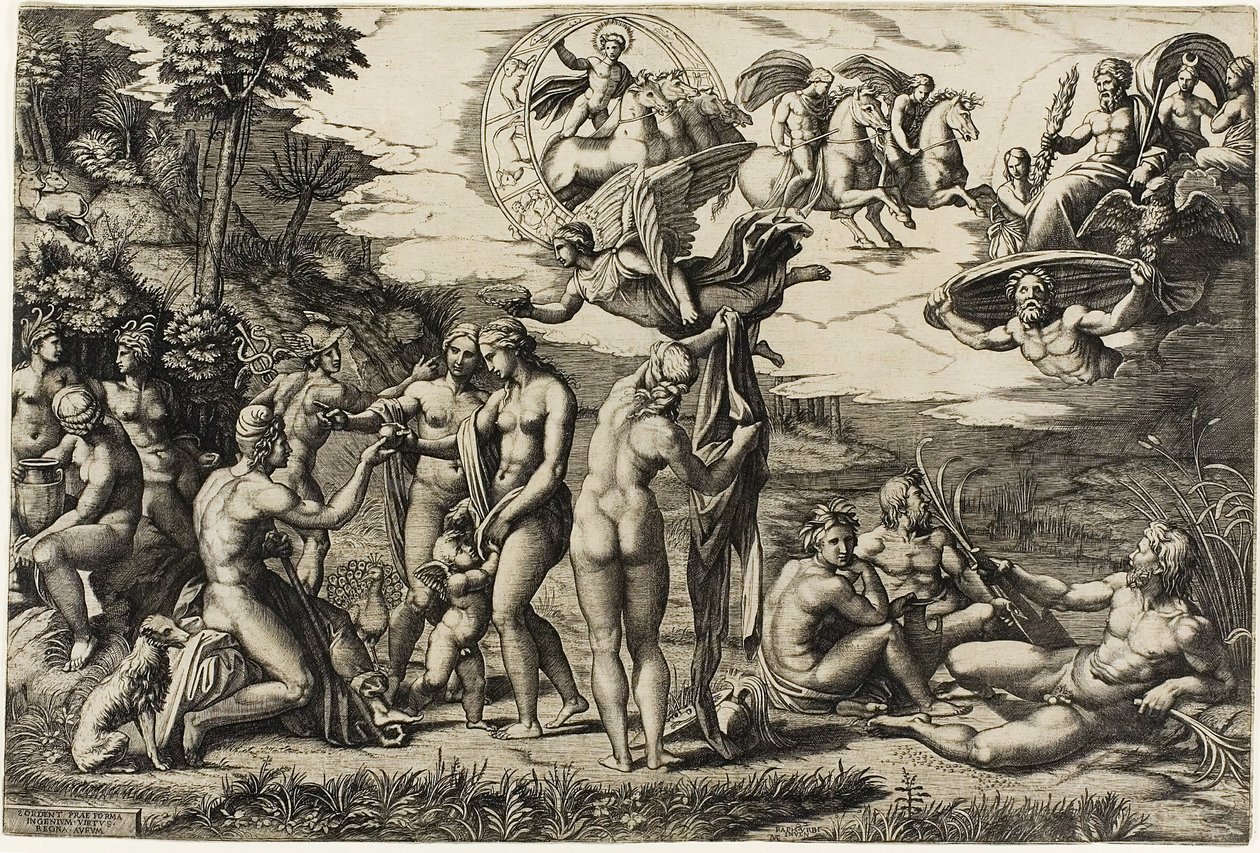 El juicio de Paris de Marcantonio Raimondi