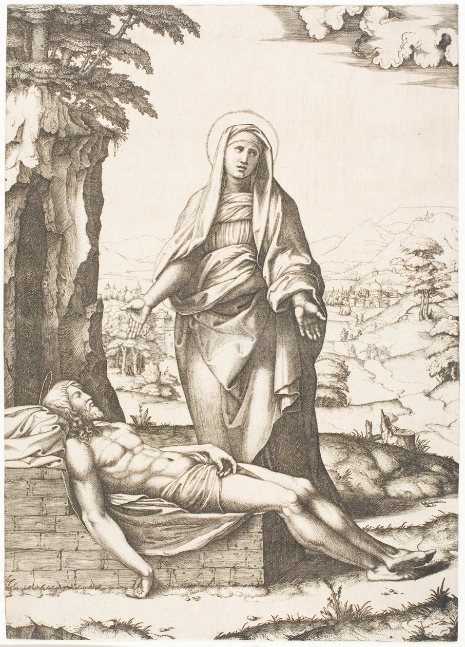 La Piedad de Marcantonio Raimondi