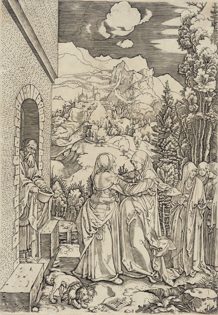 La Visitación de Marcantonio Raimondi