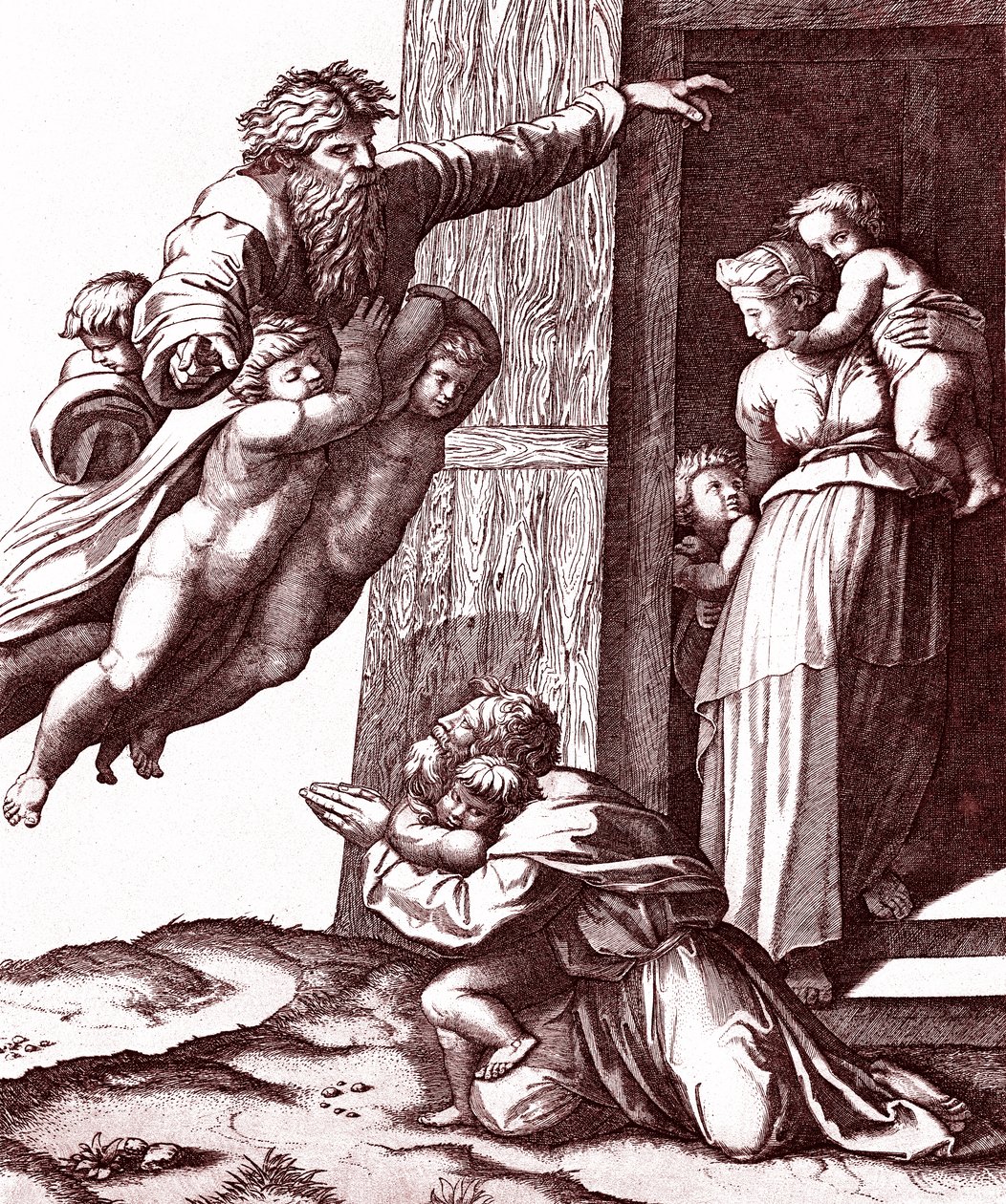 La vocación de Abraham de Marcantonio Raimondi