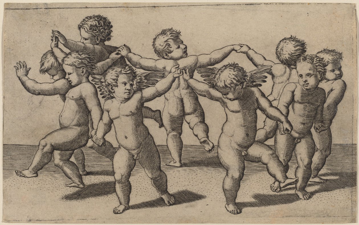 Danza de Cupidos de Marcantonio Raimondi after Raphael