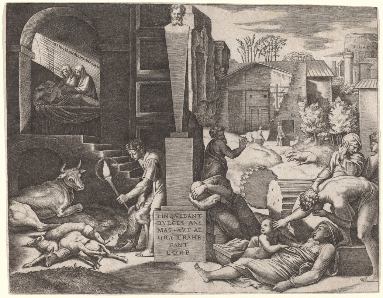La peste de Marcantonio Raimondi after Raphael