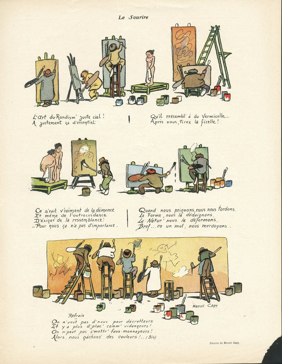 Ilustración de Marcel Capy en Le Smile, no 12, 20/03/13 - El arte del Rondismo - Arte, Vanguardia, Cubismo - Pintores artistas de Marcel Amable O.L. Capy
