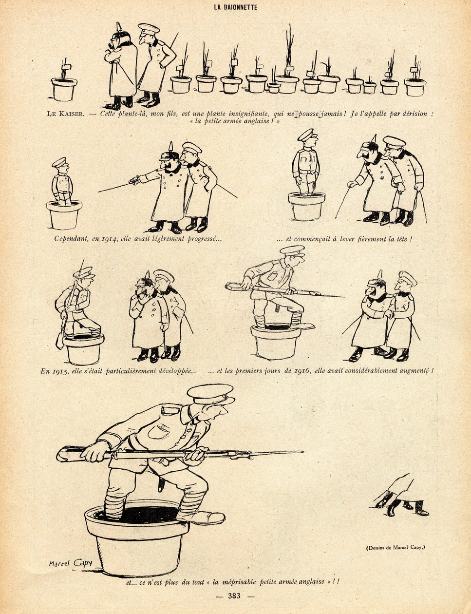 La Baionnette, Satírico en N & B de Marcel Amable O.L. Capy