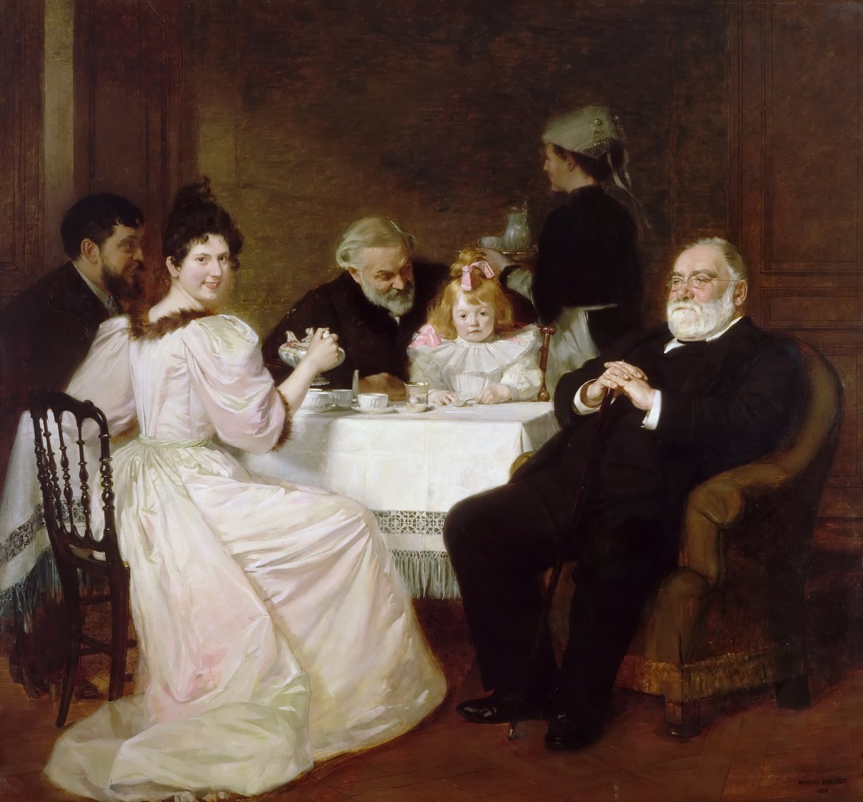 Reunión familiar en la casa de Madame Adolphe Brisson de Marcel Andre Baschet