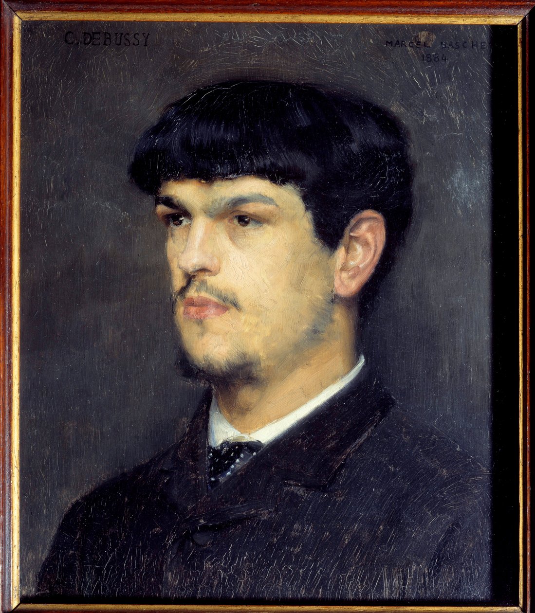 Retrato del compositor francés Claude Debussy (1862-1918). Pintura con piedra negra y pastel de Marcel André Baschet (1862-1941) 1884, Museo de Orsay, París de Marcel Andre Baschet