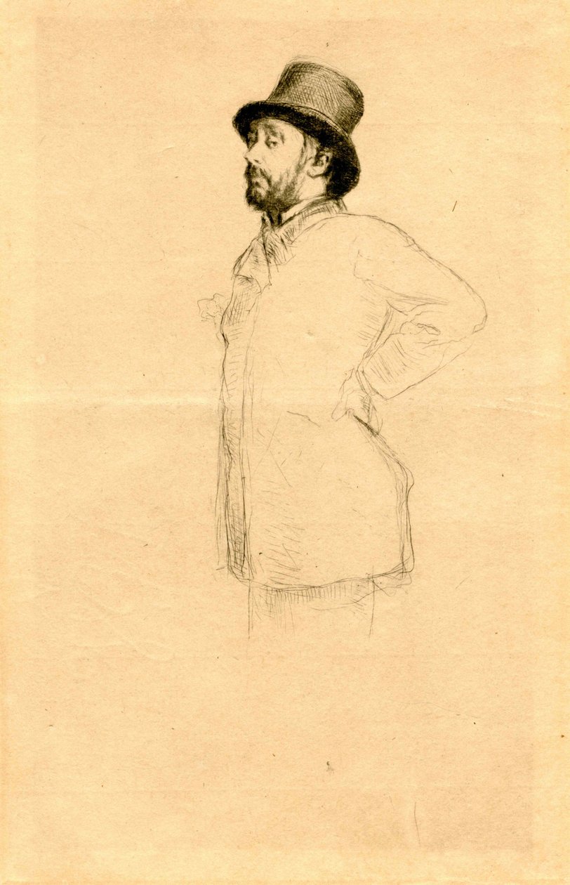 Edgar Degas con sombrero de Marcellin Gilbert Desboutin
