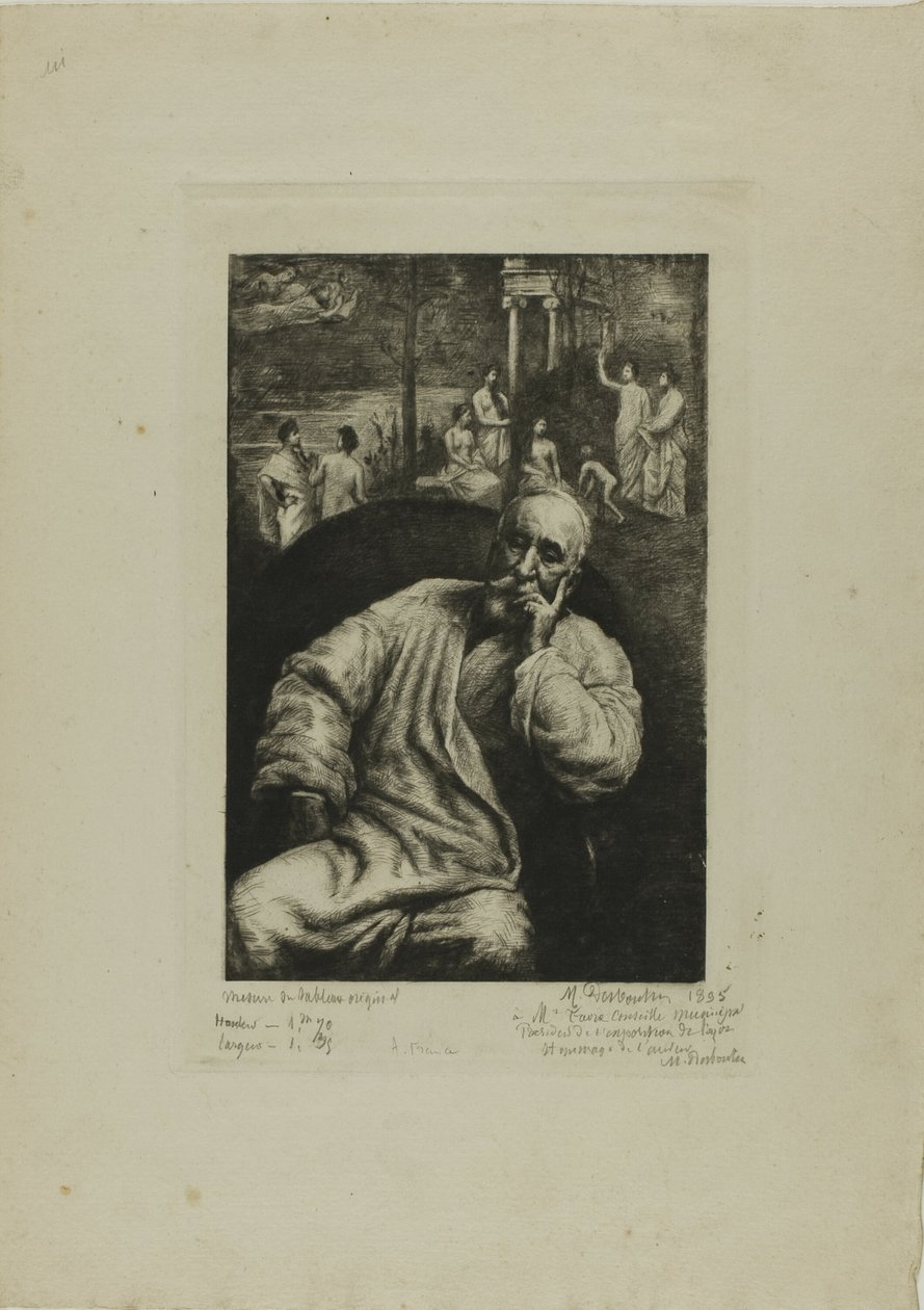 Pierre Puvis de Chavannes, Retrato y composición de Marcellin Gilbert Desboutin